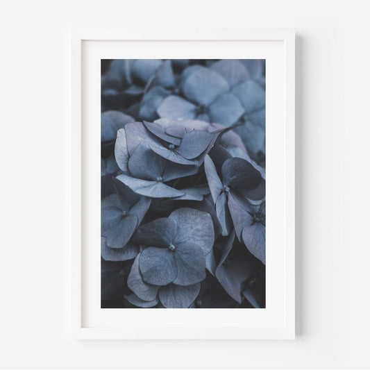 Elegant Blue Hydrangeas - Serene Floral Oil Painting for Home Decor