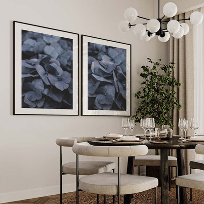Serene Blue Hydrangeas Oil Painting for Elegant Home Decor and Floral Art Collection