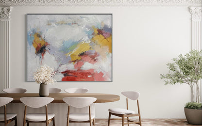 Vibrant Abstract Oil Painting for Modern Home Décor