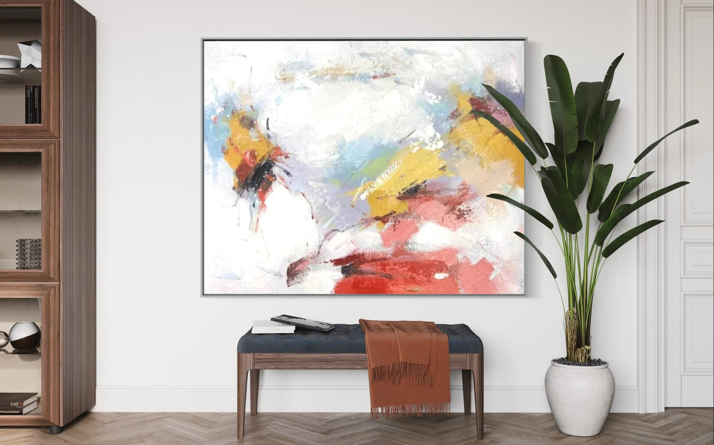 Vibrant Abstract Oil Painting for Modern Home Décor