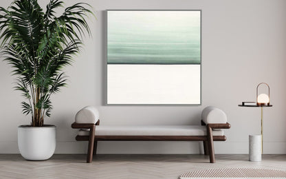 Serene Green Landscape Oil Painting for Elegant Home Decor