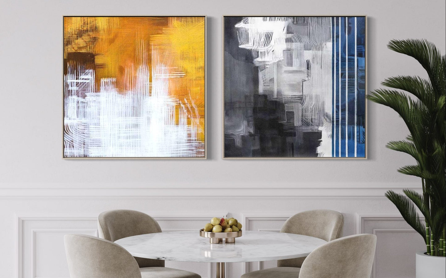 Vibrant Abstract Oil Painting for Modern Home Decor Inspiration