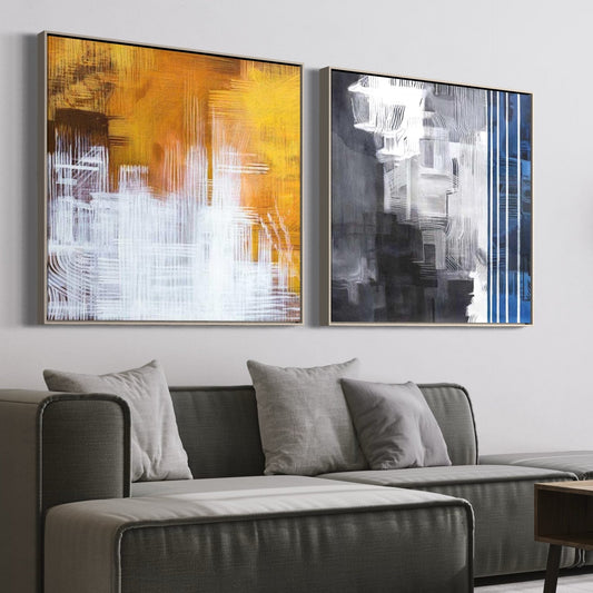 Vibrant Abstract Oil Painting for Modern Home Decor Inspiration