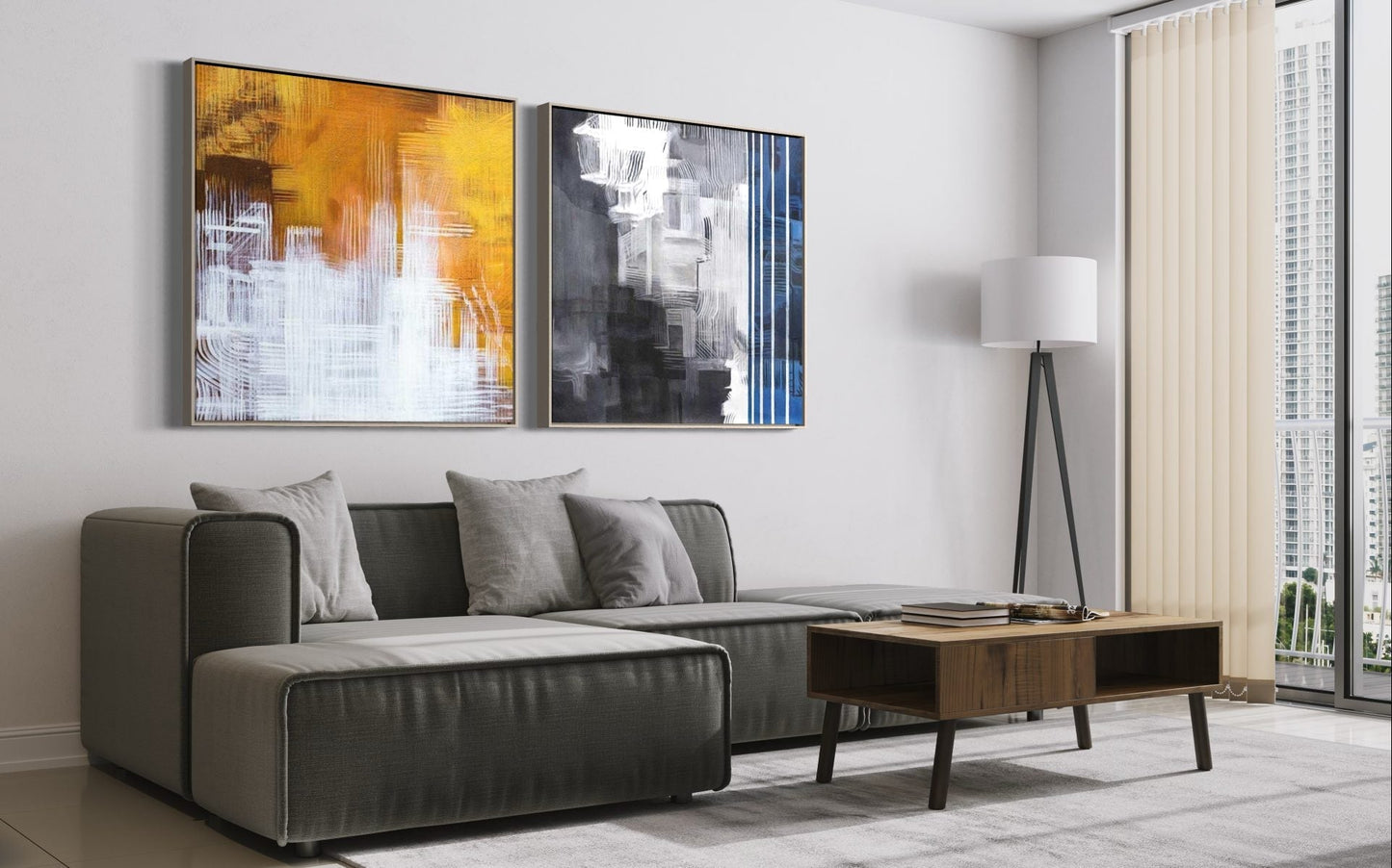Vibrant Abstract Oil Painting for Modern Home Decor Inspiration