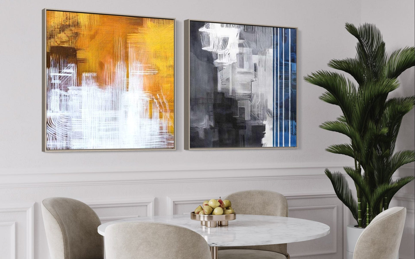 Vibrant Abstract Oil Painting for Modern Home Decor Inspiration