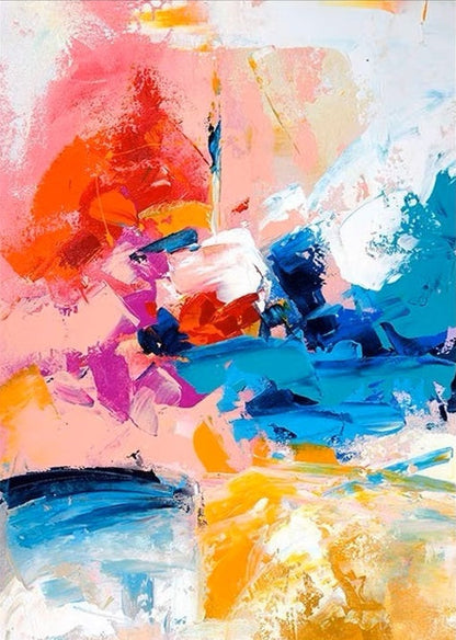 Vibrant Abstract Oil Painting for Modern Home Decor and Art Enthusiasts