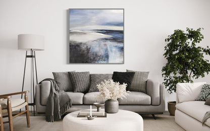 Serene Mountain Landscape: Captivating Oil Painting for Your Home Décor