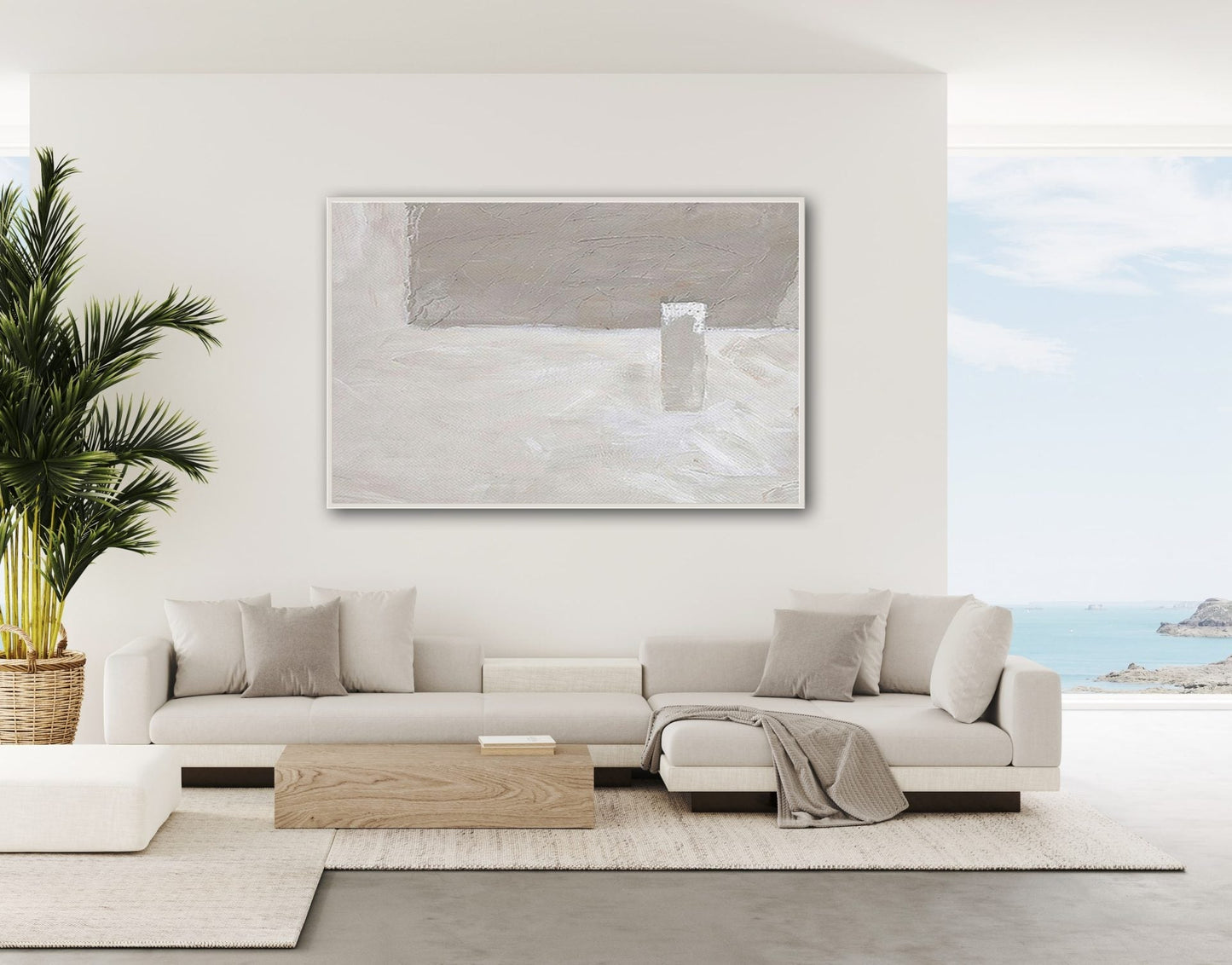 Tranquil Abstract Oil Painting for Serene Home Decor