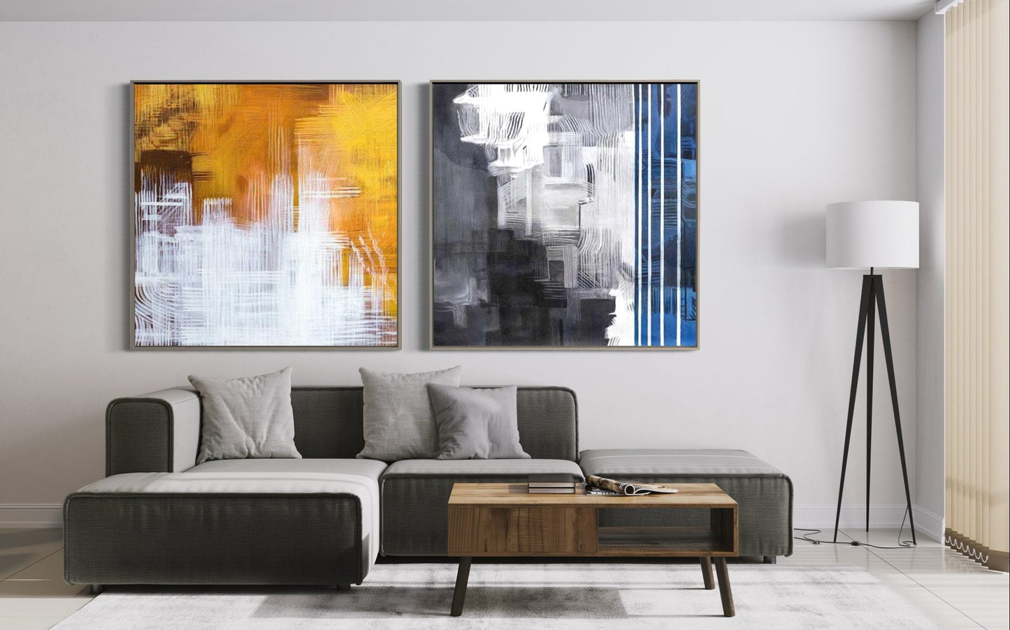 Vibrant Abstract Oil Painting for Modern Home Decor Inspiration