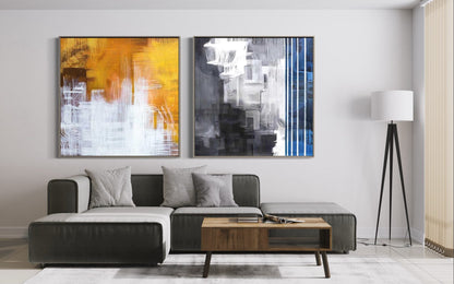 Vibrant Abstract Oil Painting for Modern Home Decor Inspiration