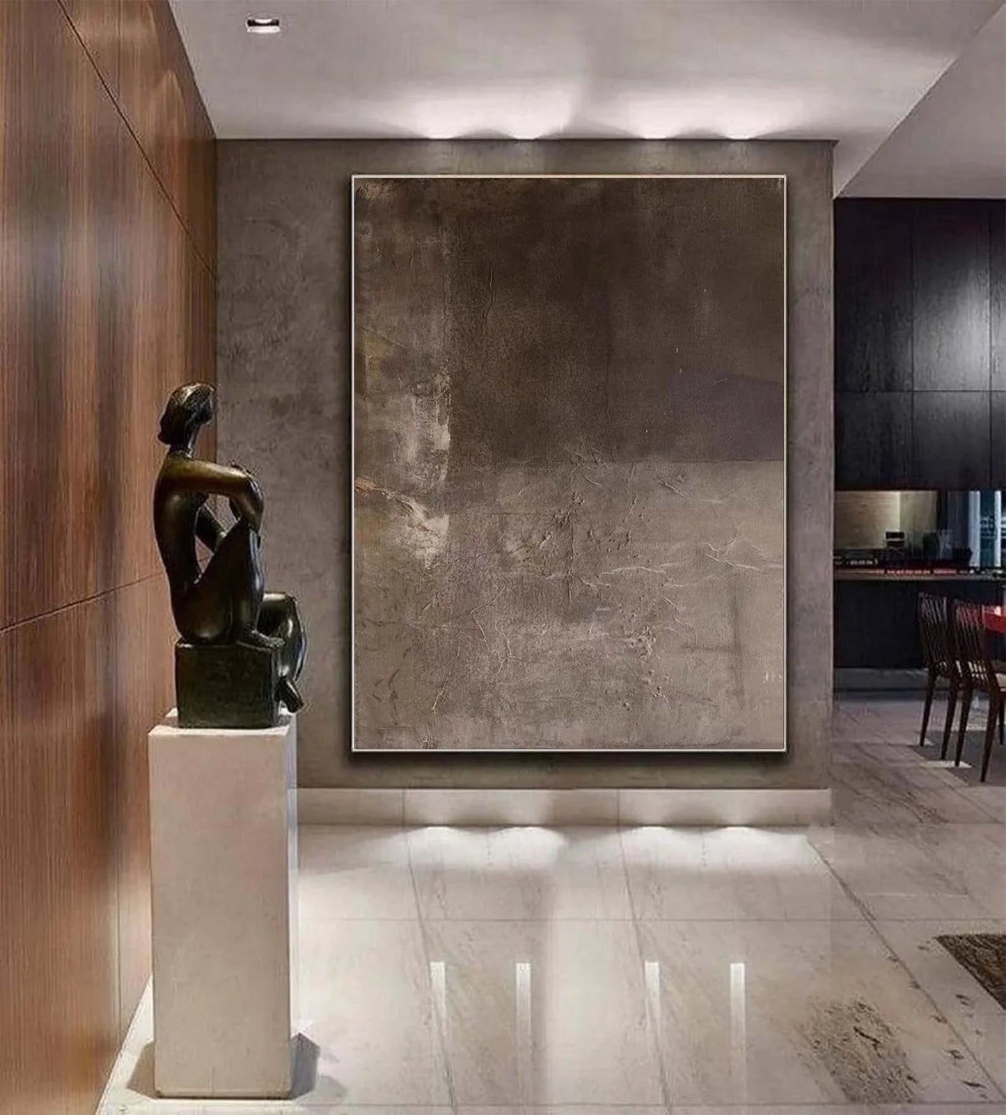 Elegant Minimalist Abstract Oil Painting for Modern Home Decor