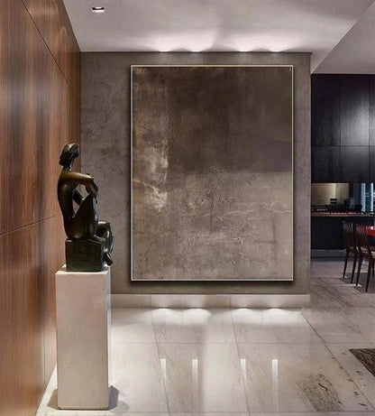 Elegant Minimalist Abstract Oil Painting for Modern Home Decor