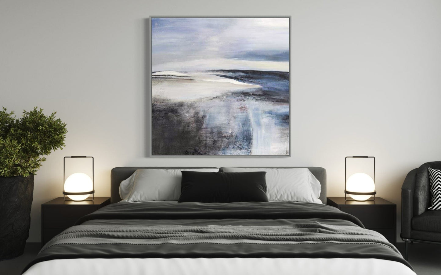 Serene Mountain Landscape: Captivating Oil Painting for Your Home Décor