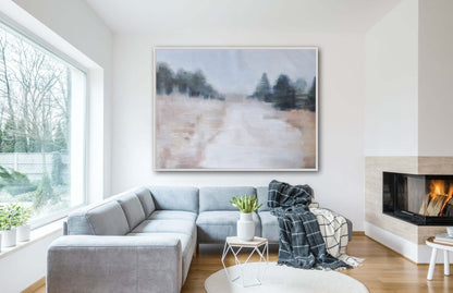 Serene Landscape Oil Painting for Tranquil Home Decor and Peaceful Ambiance