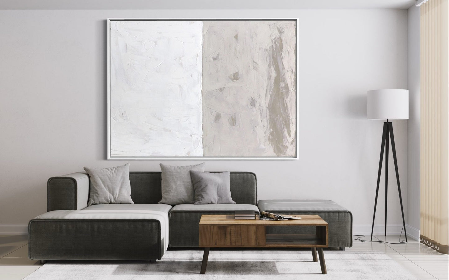 Tranquil Serenity Abstract Oil Painting for Modern Home Decor