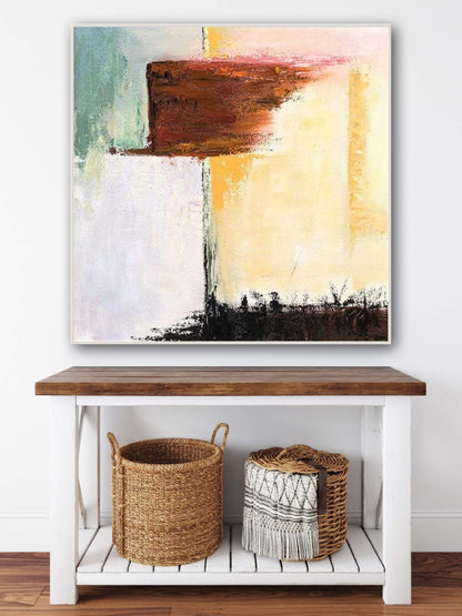 Abstract Serenity: Modern Oil Painting for Stylish Home Decor