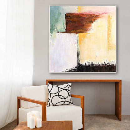 Abstract Serenity: Modern Oil Painting for Stylish Home Decor