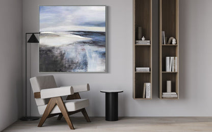 Serene Mountain Landscape: Captivating Oil Painting for Your Home Décor