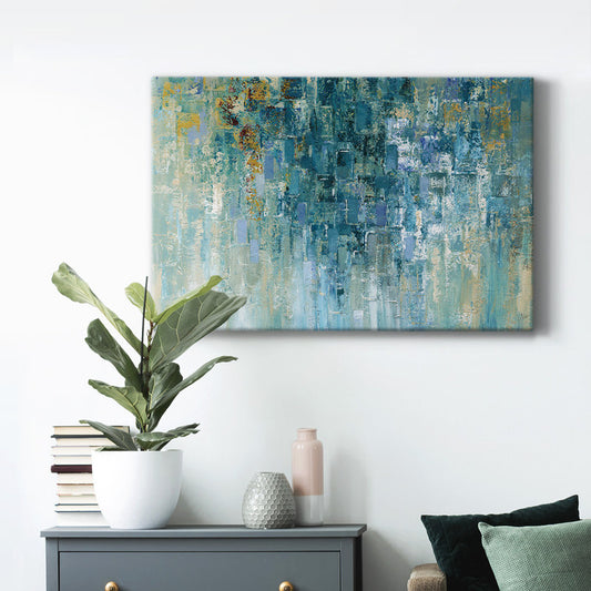 Rainy Day Serenity - Abstract Oil Painting for Cozy Home D√©cor