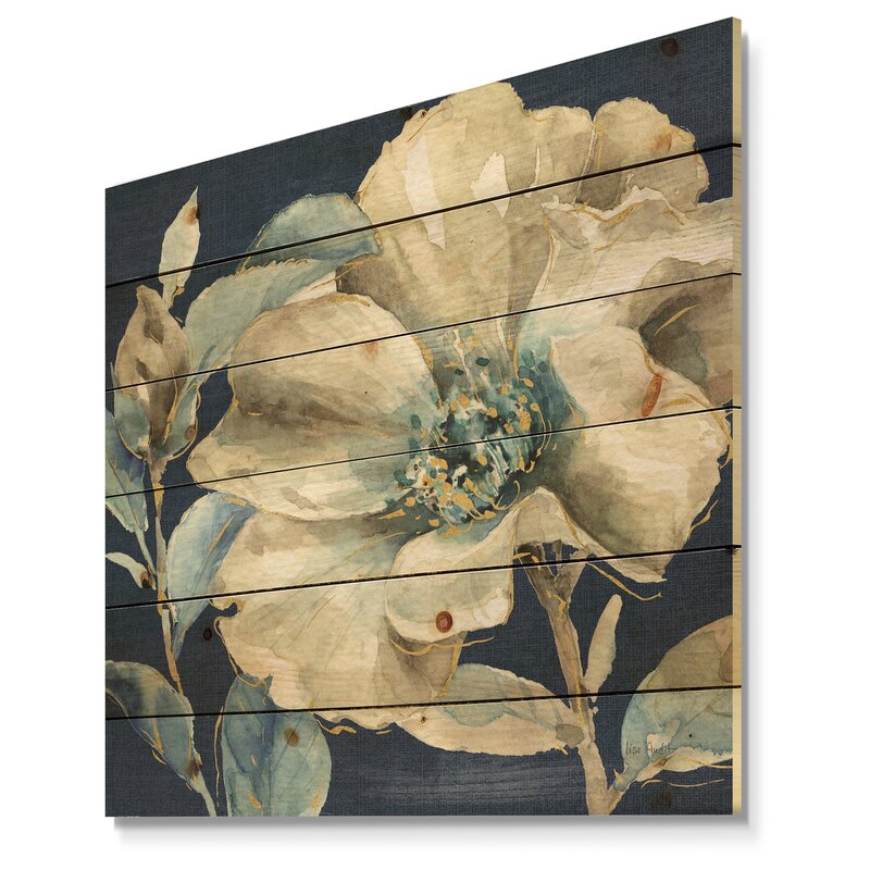 Elegant Floral Oil Painting on Wood - Charming Farmhouse Wall Art D√©cor