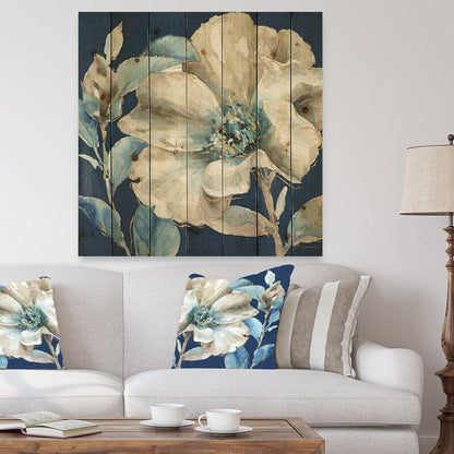 Elegant Floral Oil Painting on Wood - Charming Farmhouse Wall Art D√©cor