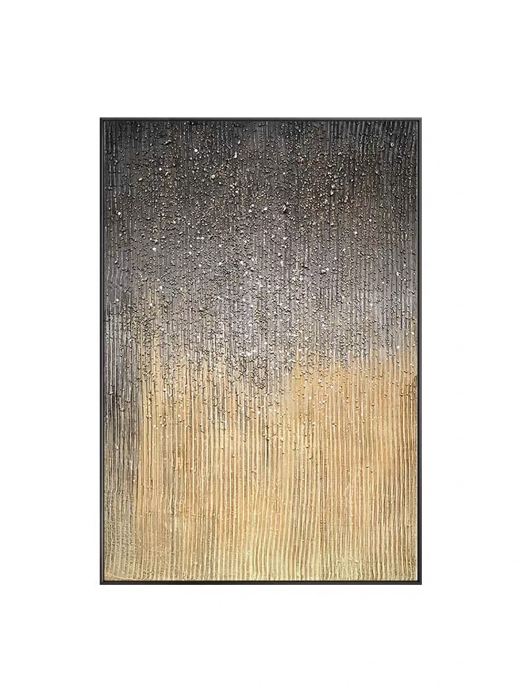 Serene Abstract Oil Painting with Textured Gradients and Sparkling Highlights