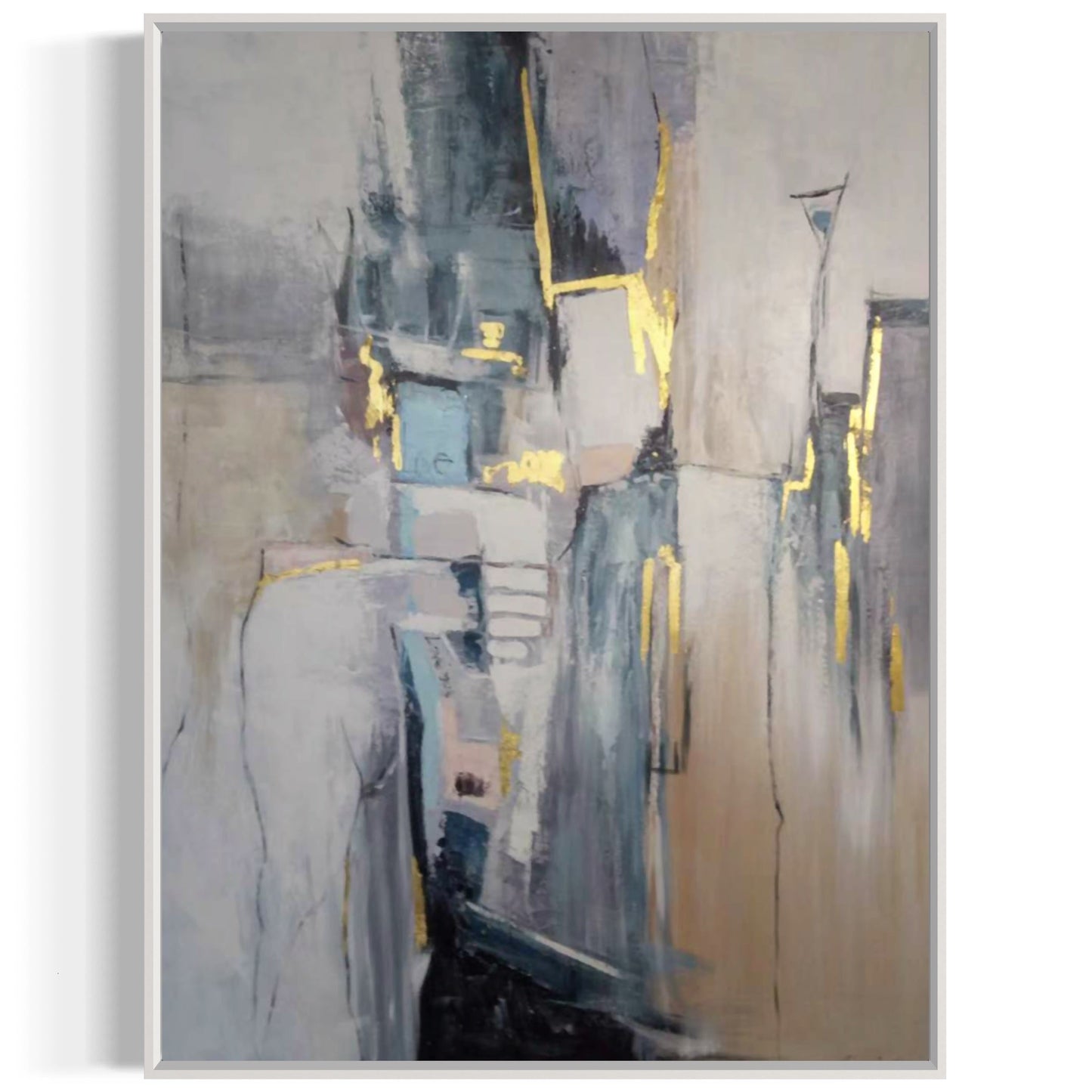 Abstract Oil Painting of Mysterious Dimensions with Modern Touch