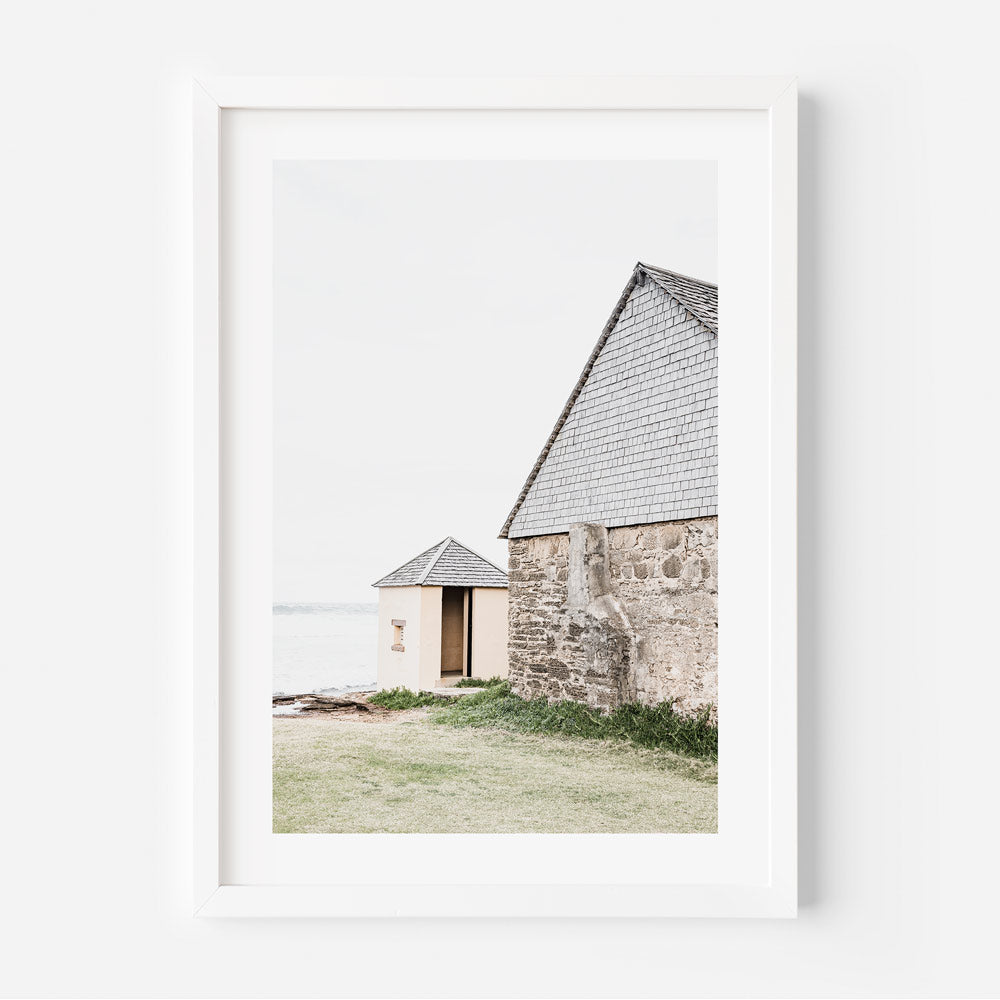 Serene Coastal Cottage Oil Painting for Tranquil Home Decor