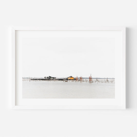 Serene Coastal Landscape Oil Painting of Koh Yor Fishing Village Retreat