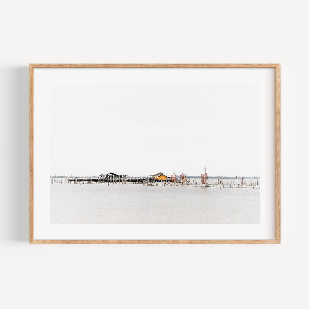 Serene Coastal Landscape Oil Painting of Koh Yor Fishing Village Retreat
