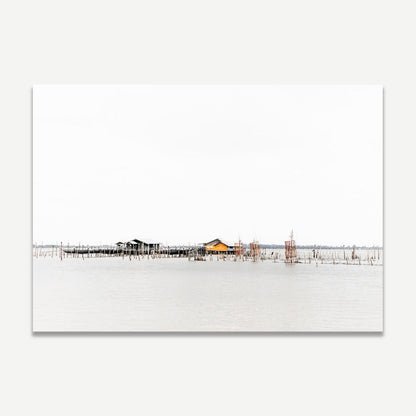 Serene Coastal Landscape Oil Painting of Koh Yor Fishing Village Retreat
