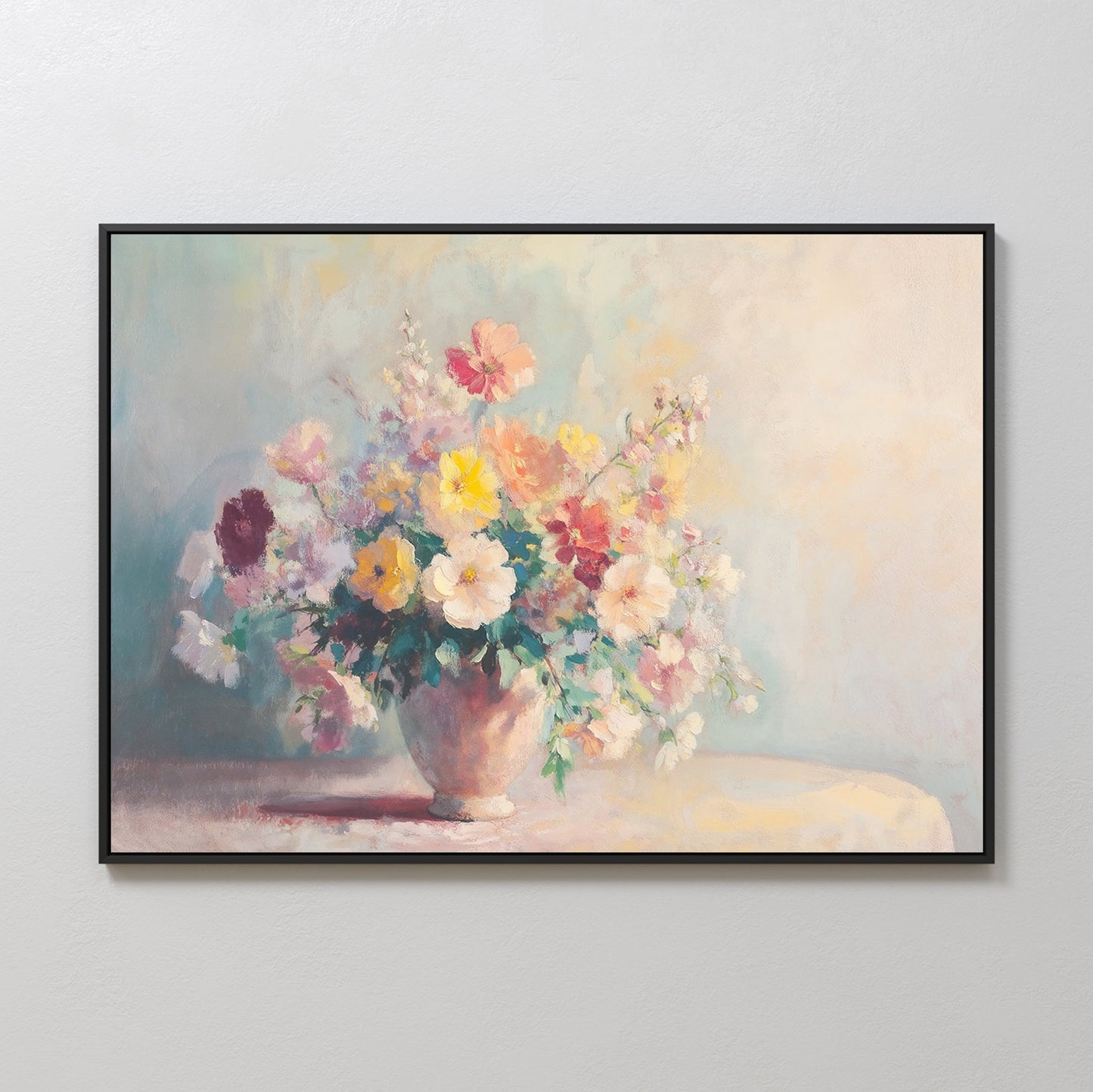 Vibrant Floral Still Life Oil Painting for Elegant Home Décor