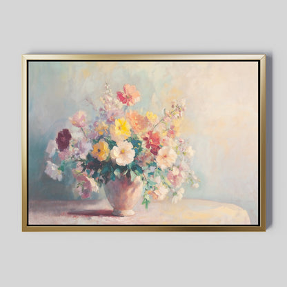 Vibrant Floral Still Life Oil Painting for Elegant Home Décor
