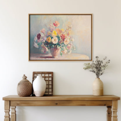 Vibrant Floral Still Life Oil Painting for Elegant Home Décor