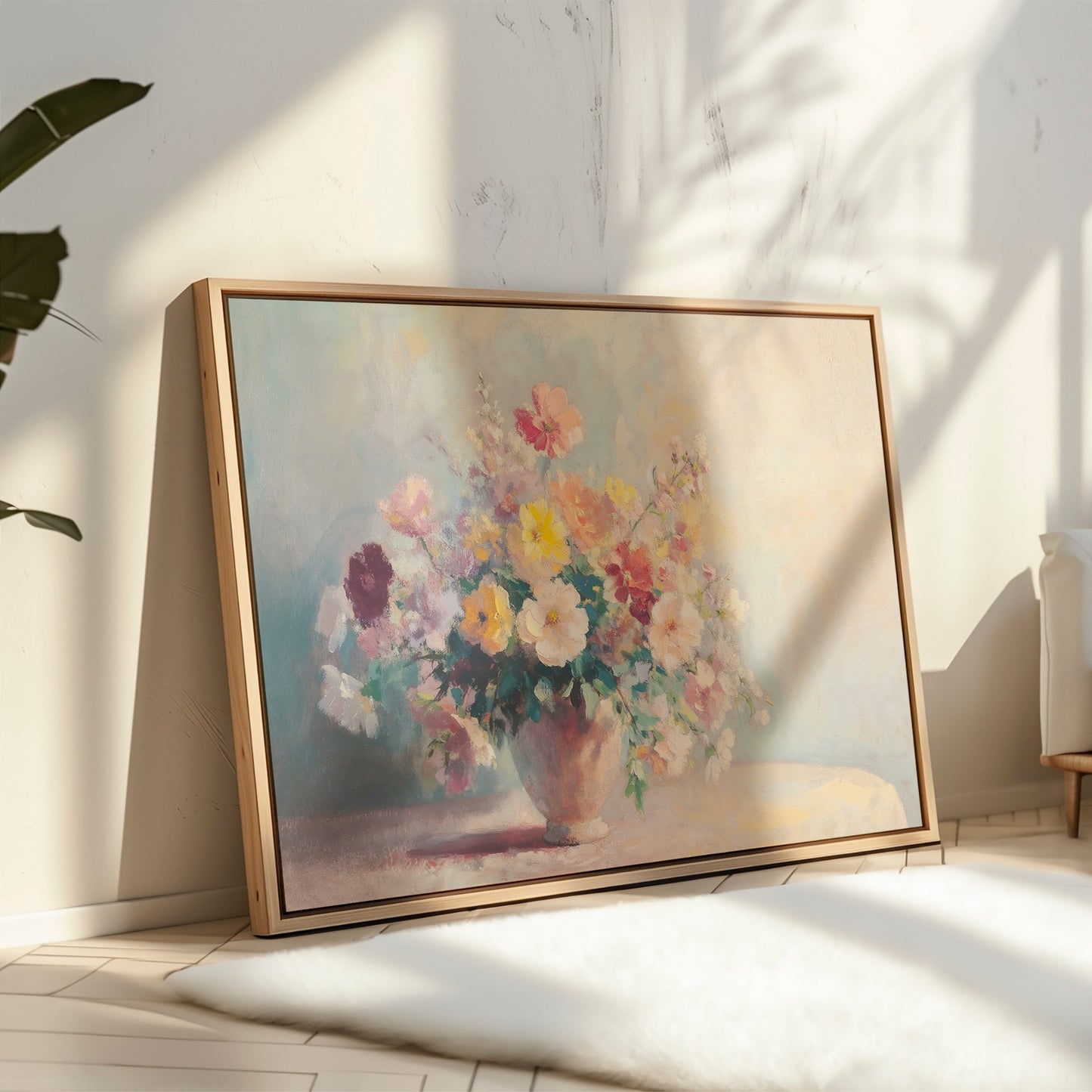 Vibrant Floral Still Life Oil Painting for Elegant Home Décor