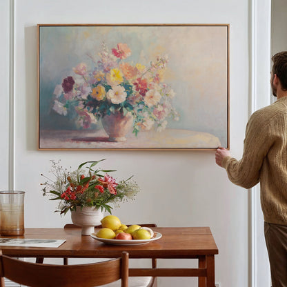 Vibrant Floral Still Life Oil Painting for Elegant Home Décor