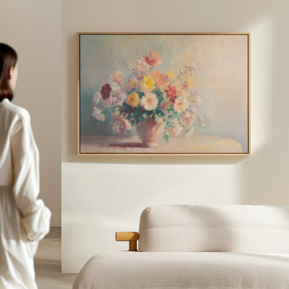 Vibrant Floral Still Life Oil Painting for Elegant Home Décor