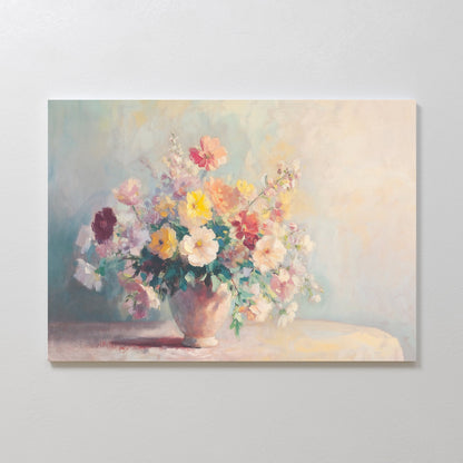 Vibrant Floral Still Life Oil Painting for Elegant Home Décor