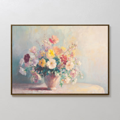 Vibrant Floral Still Life Oil Painting for Elegant Home Décor