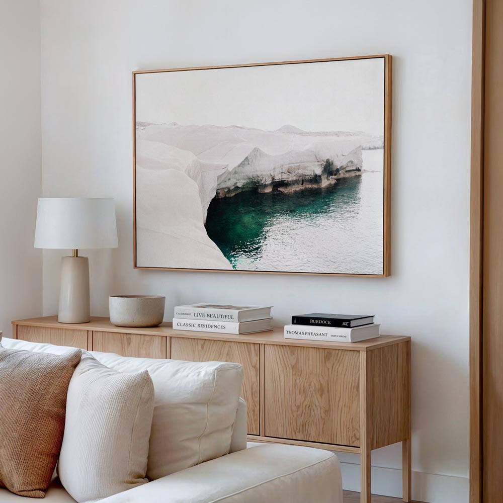 Tranquil Ocean View Oil Painting for Serene Home Decor