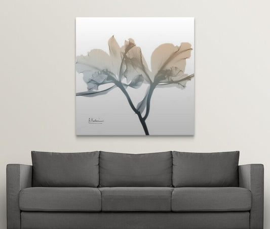 Elegant Earthy Orchid Oil Painting for Modern Home Décor