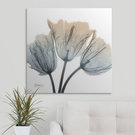 Elegant Earthy Tulips Oil Painting for Modern Home Decor