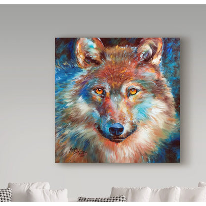 Abstract Timber Wolf Oil Painting by Marcia Baldwin - Modern Wildlife Art एडवेंचर