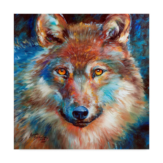 Abstract Timber Wolf Oil Painting by Marcia Baldwin - Modern Wildlife Art एडवेंचर
