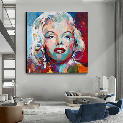 Colorful Marilyn Monroe Oil Painting for Home Decor and Art Collection