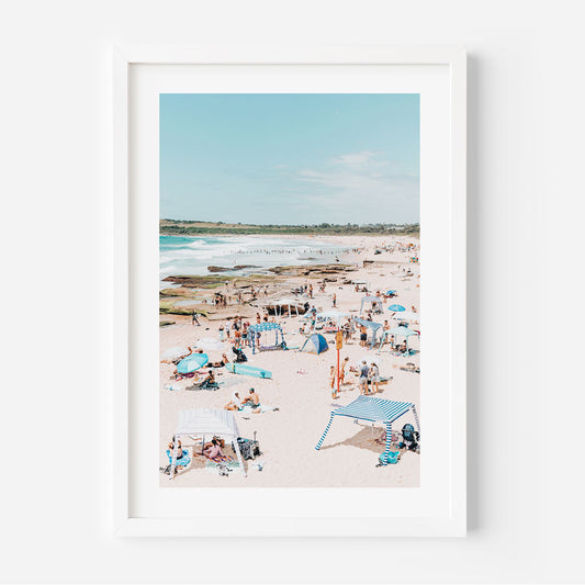Vibrant Summer Day at Maroubra Beach - Coastal Oil Painting Art Print