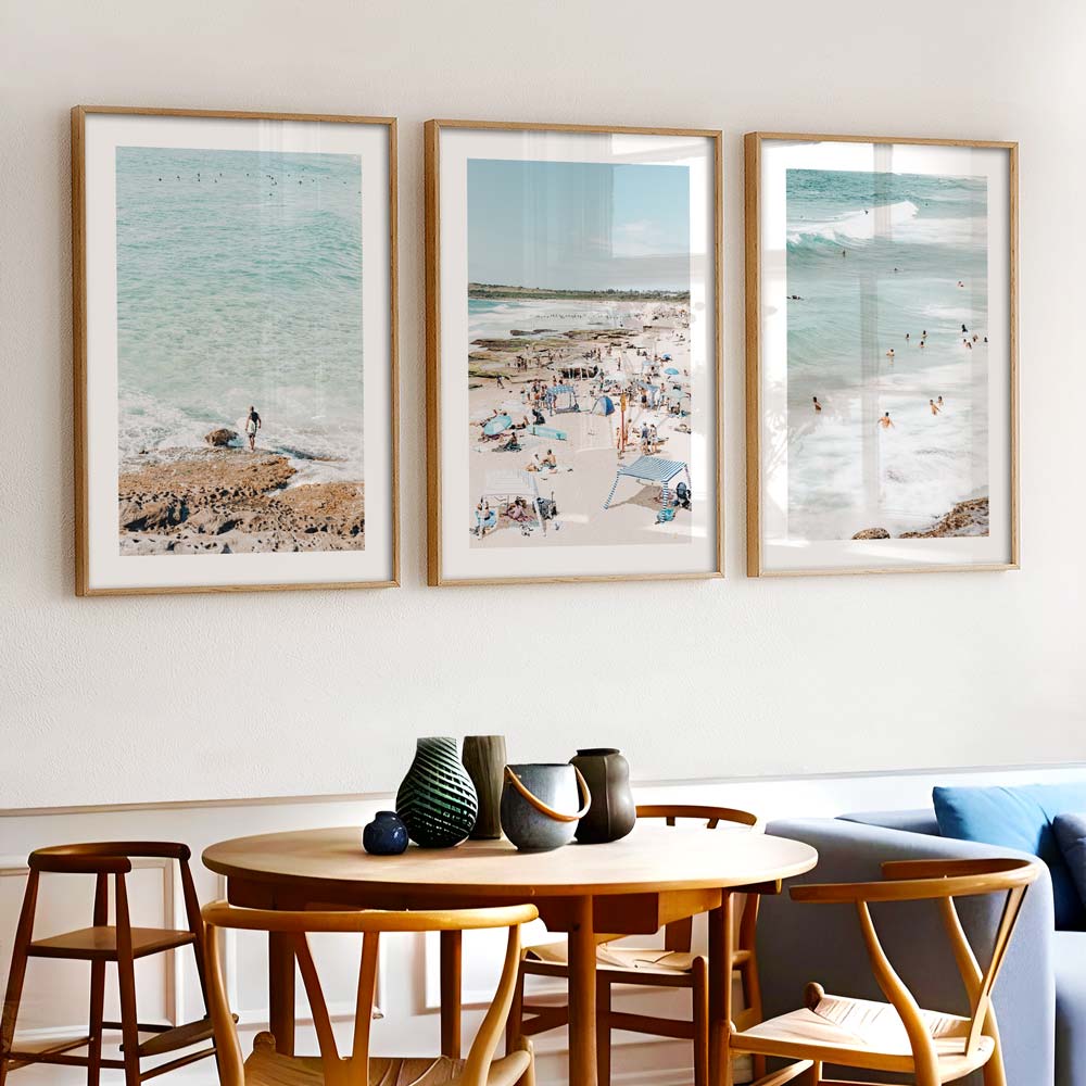 Vibrant Coastal Surfing Scene at Maroubra Beach Oil Painting