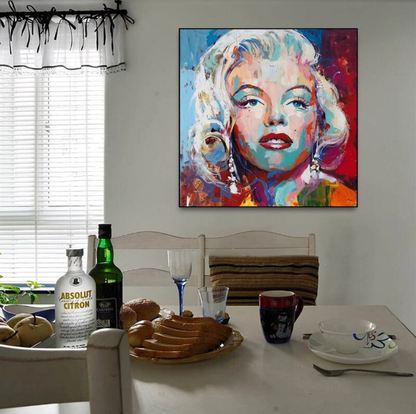 Colorful Marilyn Monroe Oil Painting for Home Decor and Art Collection