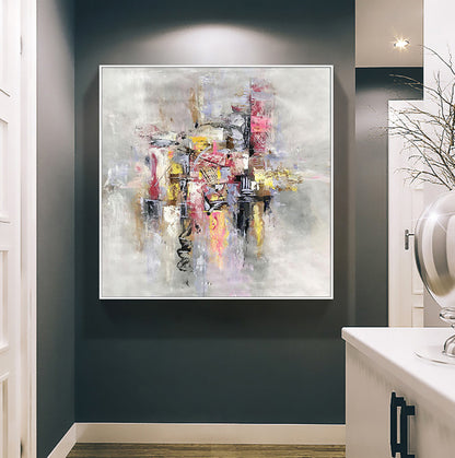 Abstract Colorful Oil Painting for Modern Home Decor