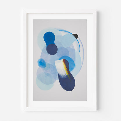 Contemporary Blue Abstract Oil Painting for Modern Home Décor